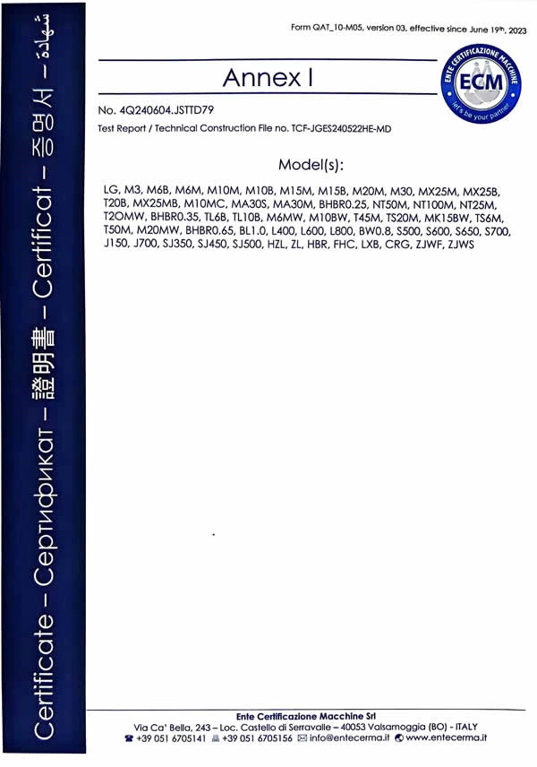 Certificación CE 2