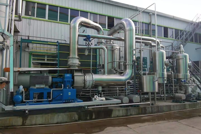 Main Working Process of the Evaporation System